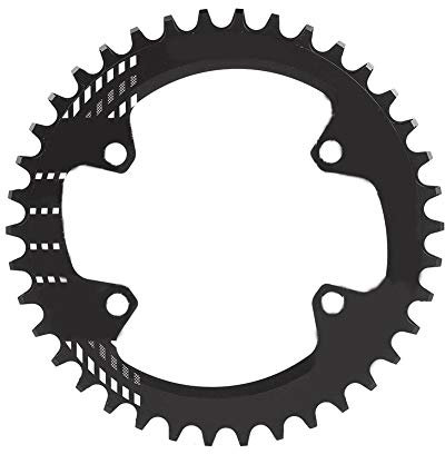 Alomejor Bike Chainring BCD 96MM Narrow Wide Chainring Single Chain Ring for M6000 M7000 M8000(38T-Black)