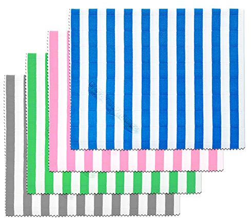 Das blaue Wunder Brillant Premium Putztuch Trockentuch 40 cm x 50 cm (Bunt, 4) I Streifenfrei säubern I Küche Badezimmer Haushalt