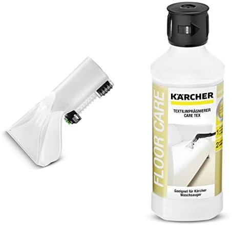 Kärcher Waschdüse zur Polsterreinigung, für Sprühextaktionsgeräte und fasertiefe Reinigung, Weiß & Textilimprägnierer Care Tex RM 762 (500 ml, schutzabweisender Schutzfilm, für Teppiche)