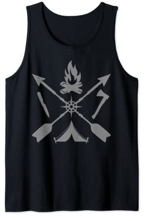 Bushcraft Axe Knife Survival Outdoor Camping Bushcrafter Tank Top