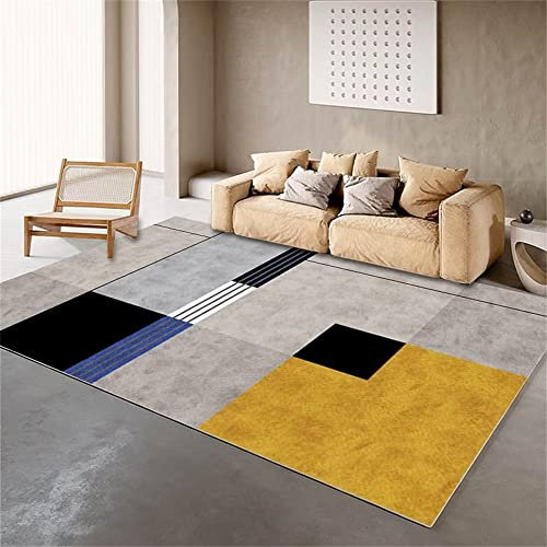 RUGMRZ Teppich Weich Art Indoor Wohnzimmer ist langlebig Teppich büro grau jugendzimmer Jungen rustikale deko Teppich weich bürostuhl unterlage teppich200x274CM
