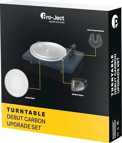 Pro-Ject Debut Upgrade Set - Amélioration de la qualité sonore, ACRYL IT, Pick IT 2M-Silver, VTA IT - Noir