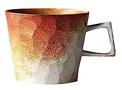 Trinkgläser Große Kaffeetasse aus Keramik, Teetasse for Kaffee, Tee, Getränke, Mikrowelle, spülmaschinenfest, handgefertigte Tasse, Latte-Tasse, Geschenk for Kaffeeliebhaber Kaffeetassen (Color : Ora