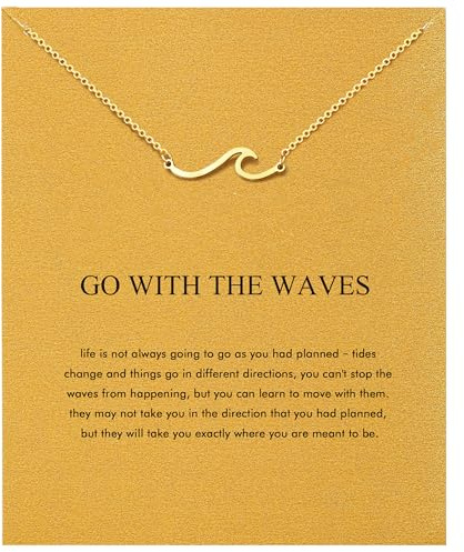 Baydurcan Beach Jewelry Wave Necklace Divorce Gifts for Women(Wave)