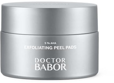 DOCTOR BABOR EXFOLIATING Peel Pads | Peeling-Pads mit 5% AHA | Glättet & verfeinert Poren | Mit BIOGEN PLANT EXTRACT | Vegan | 60 Pads
