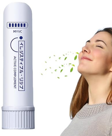 2 Stück Nasal Inhaler,Minze-Aromatherapie-Naseninhalator, Inhalationsstift,Naseninhalator Zur Linderung Verstopfter Nase, Energiestift Zur Verbesserung Der Atmung,Kühlende Erfrischende