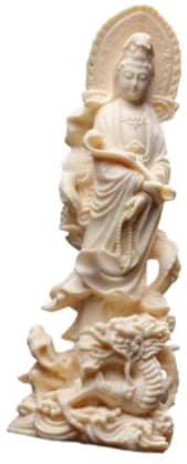 perfk Buddhistische Guan Yin Statue, Bodhisattva-Skulptur, Heimdekoration, Buddha-Ornament, Einweihungsgeschenk, Göttin der Barmherzigkeit, Kuan Yin Statue