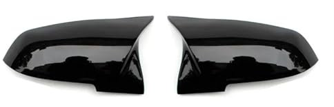 Tür Spiegelkappen Für F20 F21 F87 Für M2 F23 F30 F36 Für X1 E84 Schwarz Glänzende Seitenspiegel-Abdeckkappe Rückspiegel -M4-Stil Außenspiegel Spiegelkappen(Bright Black)