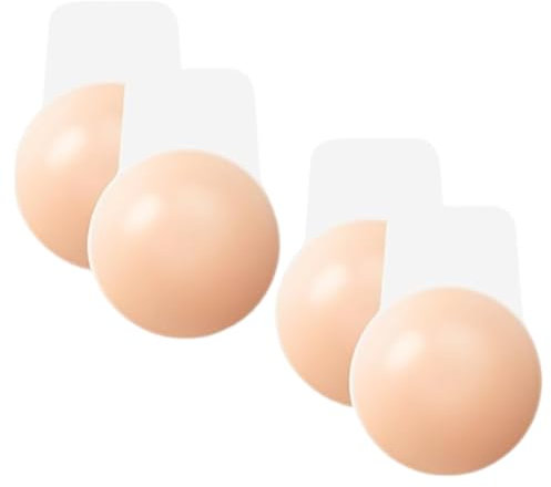 RAMGLYO 2 Pairs Sticky Bra Backless Bras for Women Invisible Bra Silicone Stick on Bra Skin-Friendly Boobtapes Push Up for Party Bar Wedding Deep V All Backless Clothes Backless Dresses