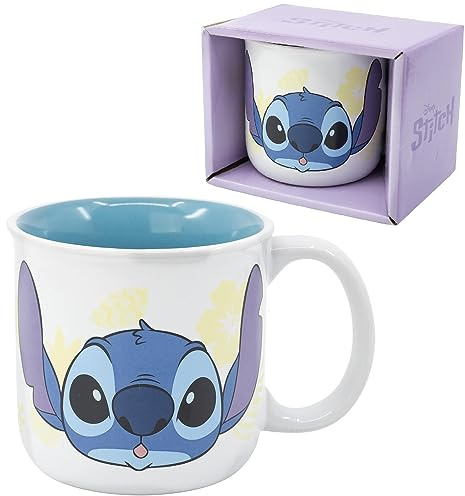Tasse modèle tasse tasse en céramique bol petit déjeuner 414 ml pour enfants (Stitch)