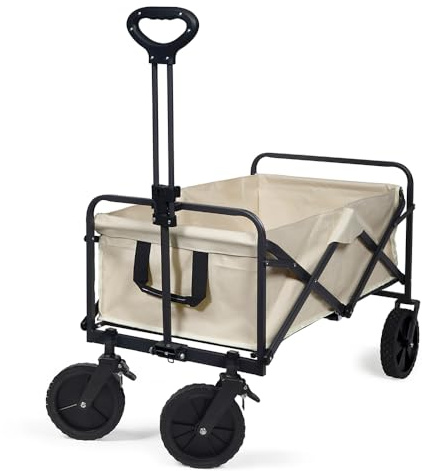 Livoo – Chariot de Transport Pliable SEP137C – 89L, jusqu'à 120 kg, Rotation 360°, Freins intégrés