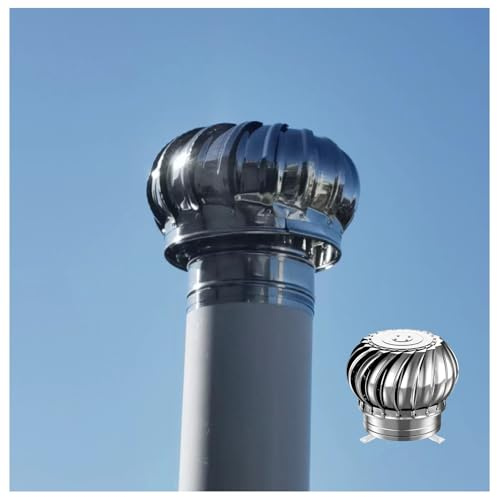 XAXIAOZ Comignolo, Cappa aspirante Rotante in Acciaio Inox 304, Prese d'Aria rotanti sul Tetto, turbina di Ventilazione sul Tetto, Tappo di Scarico in Acciaio Inox, Presa d'Aria,