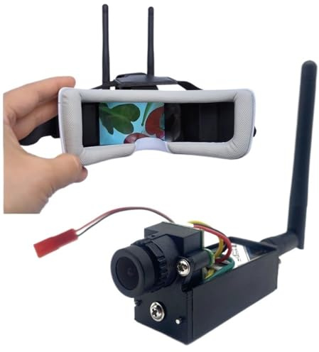 Gafas FPV VR de 5,8 GHz y 48 canales con pantalla 480P (incluye VTX de 1000 mW y cámara FPV de 1000 TVL) for pilotos de drones RC.(FPV Suit)