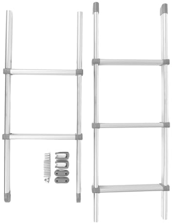Brilluxa Échelle de lit, échelle en alliage d'aluminium à 5 marches pour camping-car, échelle amovible antidérapante avec main courante de sécurité compatible avec remorque de