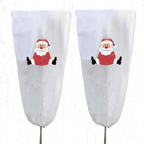 2 Stück Pflanzenvlies Frostschutz - Vlies Anti-Freeze Atmungsaktives Wintervlies für Pflanzen, Kaltes Wetter Garten Blumenwickel für Baum im Winter Outdoor Kaltes Wetter & Schnee Kleine Bäume Tomaten