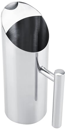 OEBUAFI Servicio Casero del Hotel de la Manija Ergonómica del Protector del Hielo de la Jarra del Agua Elegante del Acero Inoxidable (1.5L)