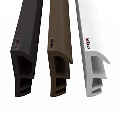 STEIGNER Flügelfalzdichtung Fensterdichtung Nutbreite 5mm aus TPE, 15m, Schwarz, SFD14