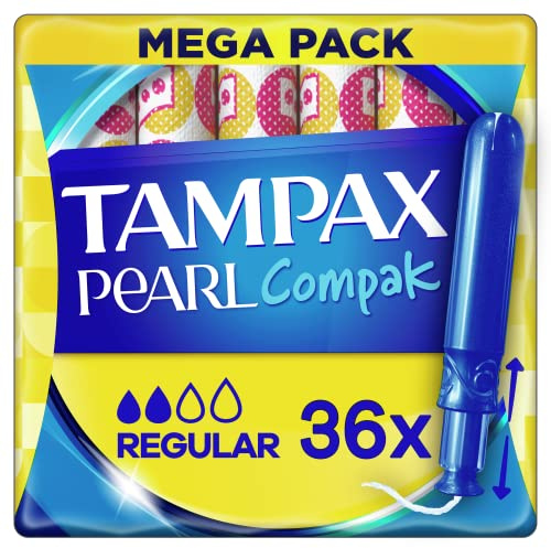 Tampax Compak Pearl Regular Tampones con Aplicador - 36 Unidades