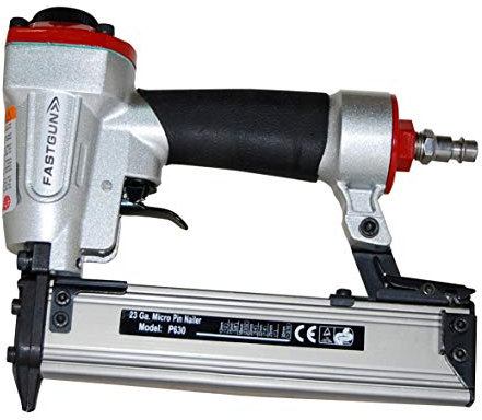 Clavadora Neumática FASTGUN P630 para agujas 0,6 mm y hasta 30 de largo + 1.000 Puntas + Maletín + Aceite para engrase + Llaves - Especial Tapetas