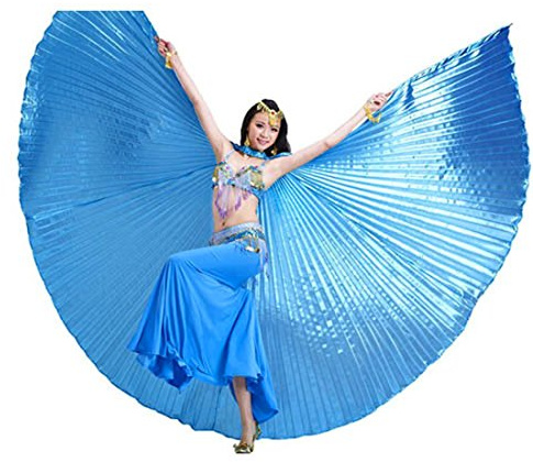 Alas de Isis para practicar danza del vientre egipcia, ideal para regalar, para Navidad, como disfraz, etc., de la marca Calcifer, azul celeste