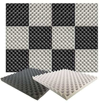 arrowzoom Neue 12 Stück Noppenschaum Schalldämmung Isolierung Ei Box Akustik Wand Polsterung Studio Schaumstoff Fliesen az1052