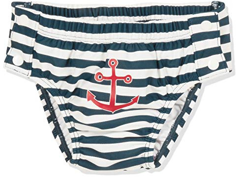 Playshoes Pantalones de Pañales con Protección UV Unisex niños, Marítimo para Botones, 74-80