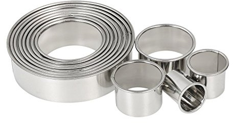 OFKPO Lot de 12 Emporte Piece Rond, Moule à Biscuits en Métal, Moule à Sandwiches Cutter Cookie