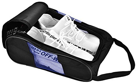 Acogedor Schuhtasche,Nylon Schmutzabweisender Schuhsack Schuhbeutel Tragbare Golfschuhtasche für Reise,Golf-Schuh-Organizer Taschen/Boxen - Atmungsaktives NylonmitReißverschluss，Sportschuhtaschen(2)