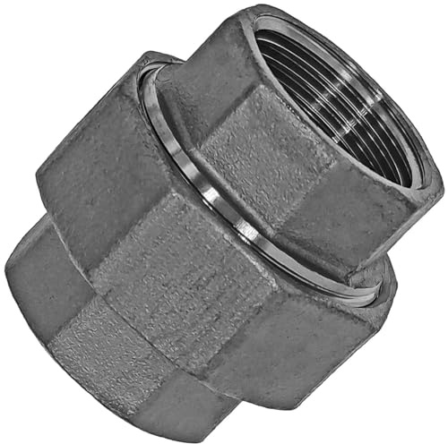 MegaHaustechnik Verschraubung, 1 1/4 IG, Gewindefitting Edelstahl V4A | flach dichtend, Trinkwasser geeignet, Innengewinde-Innendurchmesser 39mm DN32 Rohr, rostfrei INOX