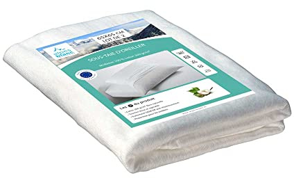 Alpes Blanc Juego de 2 fundas de almohada de algodón y funda protectora de almohada antiestática (60 x 60 cm)