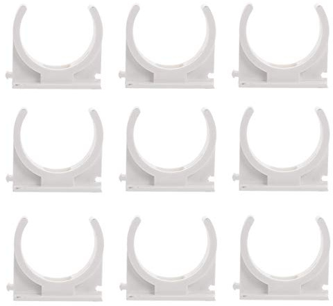 DOITOOL Lot de 100 colliers de serrage en PVC pour tuyau d'eau, support en PEX, crochet en U, blanc, 40 mm