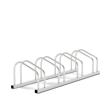 Toboli Fahrradständer für 4 Fahrräder 105x32x26cm aus verzinktem Stahl für drinnen und draußen geeignet für Boden- und Wandmontage Reihenparker Fahrradbügel