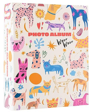 Grupo Erik Fotoalbum Einsteckalbum 13x20 cm Cute Dogs - Foto Einsteckalbum 13x20cm - Fotobuch für 304 Fotos Photo Album - Fotoalbum zum einstecken
