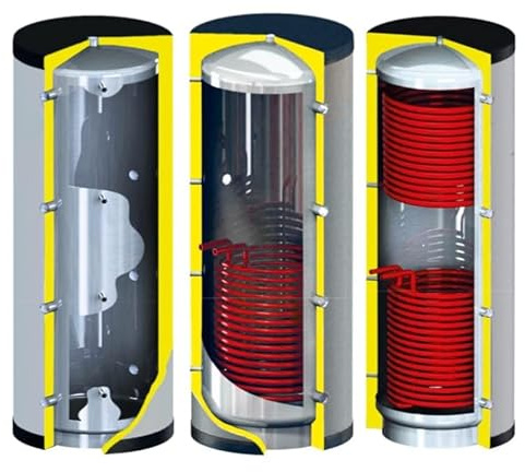 ENVIRON - Pufferspeicher Heizung [600, 800, 1000 Liter] [mit einem, zwei oder ohne Wärmetauscher] Heizungspufferspeicher Heizungswasser (1000 Liter, 1x Wärmetauscher)