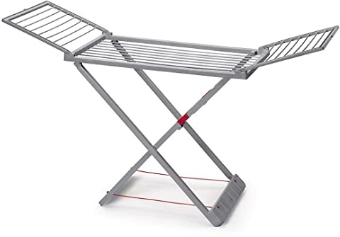 Dekohome Séchoir Étendoir à Linge Pliable avec Ailes Gris, Surface de Pose de 20 m, fabriqué en résine résistante, avec Verrouillage de sécurité, résistant au Soleil et aux intempéries