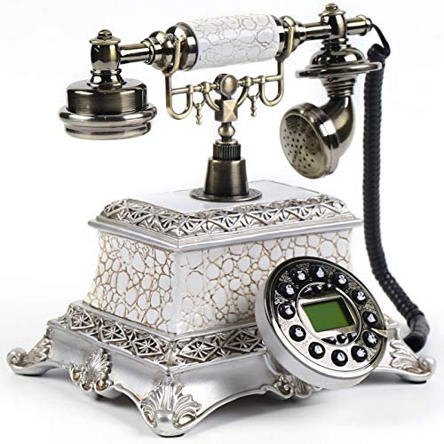 Antikes nostalgisches Festnetztelefon YUNRUX Retro Telefon Wählscheibe Schnurgebundenes Telefon Retro Festnetztelefon Desktop Haustelefon Tischdeko Telefon Telefon mit Schnur Telefon mit Wählscheibe