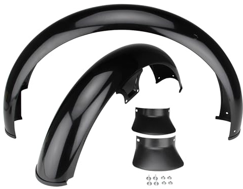 Citomerx Schutzblech Kotflügel vorne hinten schwarz für Simson S50 S51 S70 | inkl. Schmutzschutz, inkl. Nieten