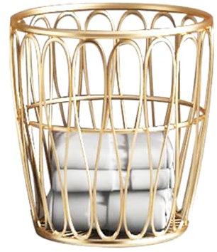 GIYDNEI Metall Badewanne Tablett Tisch, Freistehendes Mehrzweck-Aufbewahrungsregal Badezimmer Stehende Handtuchhalter Aufbewahrungskorbhalter,Gold,A3