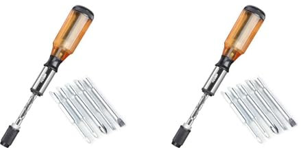 Ohewiiuk 2X DrüCken Ziehen Ratschen Schraubendreher Set 5 im 1 Schraubendreher Bit Set HüLsen Dreher Bit-Halter Ratschen Inbusschrauben Schraube Set
