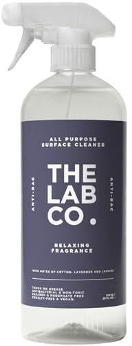 The Lab Co. Antibacterial All Purpose Cleaner 750ml | Multi Surface Cleaner Spray | Anti Bac Spray | Streak Free Vegan Cleaning Products | Relaxing Fragrance Cotton Lavender and Jasmine