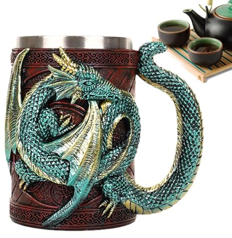 Tazza medievale - Boccali da birra gotici medievali | Novità boccale di birra gotico, boccale di birra, boccale per bevande novità in acciaio inossidabile da 20 once per tè, caffè, organizzazione d