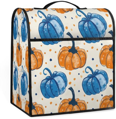 Mexpekil Abdeckung für Küchenständer mit Taschen, staubdicht, für Kaffeemaschinen, Küchenmaschine, Mixer, 5 - 8 Liter, Herbst-Kürbisse