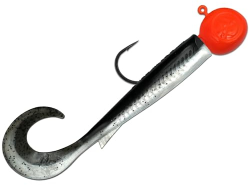 Angel-Berger Wild Devil Baits UVO Rattle Curly Sand EEL Twister Sandaal Meeres Shad Gummifisch Sandeel Meeresangeln (Black Pearl, 50g)