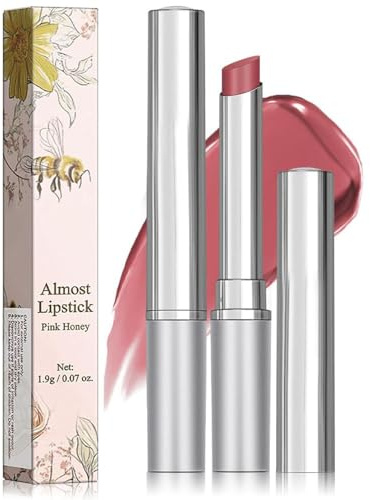 Honey Lipstick Tinted Lip Balm - Hydrating Lipstick For Dry Lips/Moisturizing Lip Color, Nourishing Lip Balm Natural Black Cherry Tint LipCare Makeup (Pink)