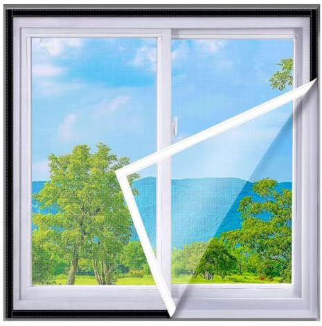 70x180cm,Mosquitera para ventana Mosquitera Anti-Insectos Mosquitos con cinta adhesiva de malla fina Cortina de mosquitera sin perforación