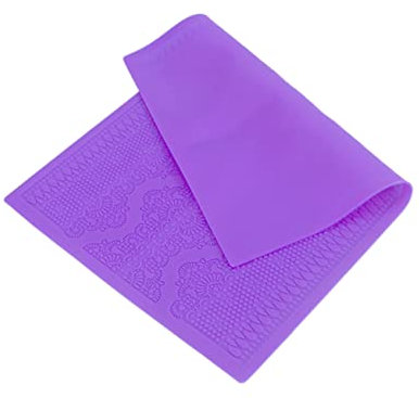 EXHUMKY Silikonmatte Für Backen Mit Blumenmuster Spitzen-Fondant-Form Geprägt Für Kuchen-Dekoration Flexibel Und Einfach Zu Reinigen