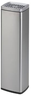JUNCHENG1008 Standaschenbecher Schwarz/Silber Raucherbereich Edelstahl Aschenbecher Lobby Treppe Feuerlöscher Vertikale Zigarettenkippen Sammlung Zigarettenkippen Außenaschenbecher(Silver)
