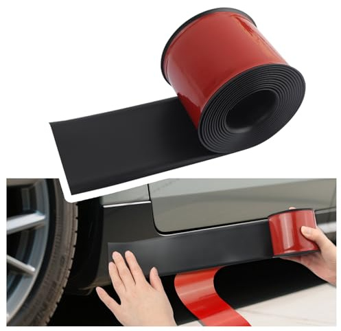 Minigonne laterali universali per auto, 5 m x 8 cm, autoadesive, protezione paraurti per proteggere la carrozzeria, accessori automobilistici, protezione paraurti per minigonne laterali