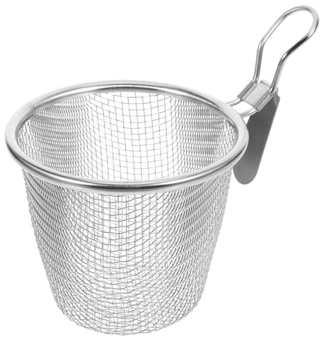 VALICLUD Passoire À Mailles Inox 18.00X12.00X11.00Cm Panier À Nouilles Pratique Et Panier D'Égouttage Pour Cuisson Pâtes Légumes Accessoire Cuisine Avec Poignée Suspendue