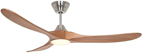 CasaFan Ventilateur de plafond 315264 Eco GENUINO-L avec lumière 152 cm pales chêne moyen moteur chrome brossé
